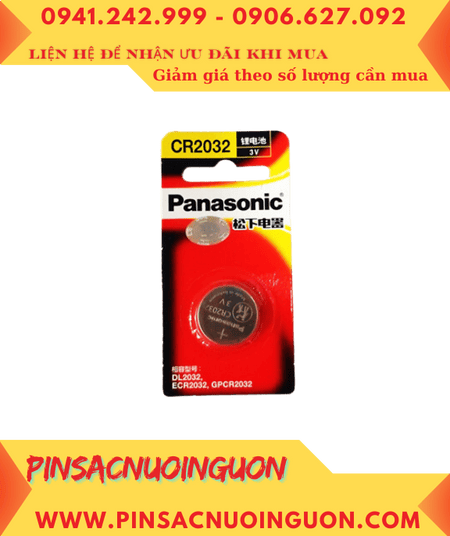 Panasonic CR-2032CH/1B, Pin 3V lithium Panasonic CR-2032CH/1B /nội địa Trung (Vỉ 1viên)