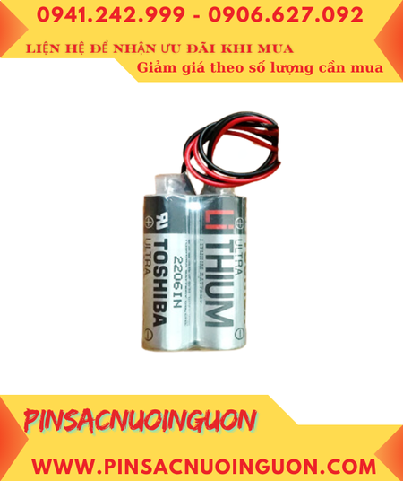 Toshiba 2ER6V (2 viên ghép đôi), Pin nuôi nguồn Toshiba ER6V lithium 3.6v 4000mAh /Xuất xứ NHẬT