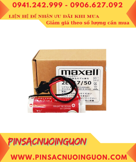 Maxell 2ER17/50 _Pin nuôi nguồn PLC Maxell 2ER17/50 lithium 3.6v 5500mAh (2 viên ghép đôi) _Xuất xứ Nhật