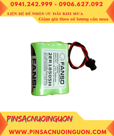 Fanso 2ER18505H (2 viên ghép bộ), Pin nuôi nguồn PLC Fanso 2ER18505H lithium 3.6v 8000mAh