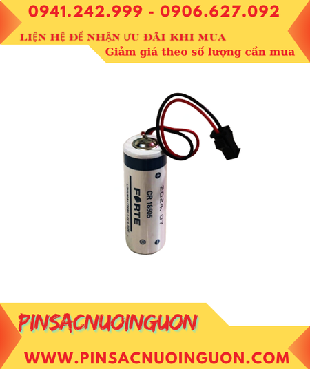 FORTE CR18505 (Zắc SM2.54-2P), Pin FORTE CR18505 Lithium Manganese 3v 2500mAh chính hãng