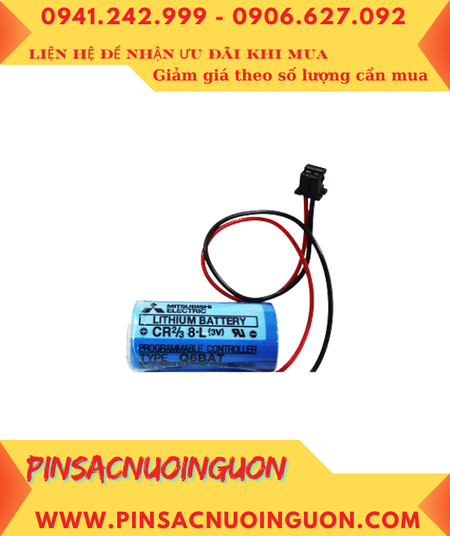 Mitsubishi CR2/3 8.L, Pin nuôi nguồn PLC Mitsubishi CR2/3 8.L lithium 3V chính hãng, Xuất xứ NHẬT