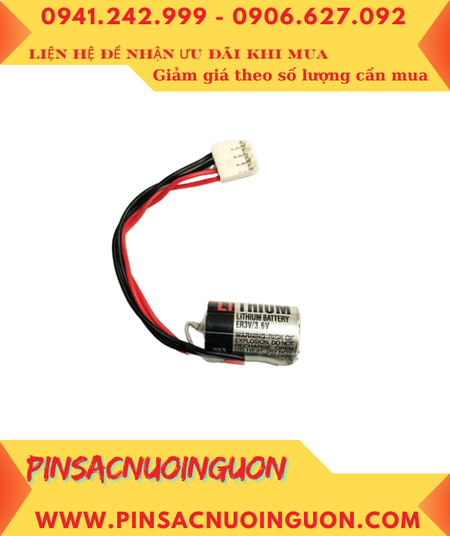 Pin Toshiba ER3V _Pin ER3V; Pin nuôi nguồn PLC Toshiba ER3V lithium 3.6v 1/2AA 1000mAh _Xuất xứ Nhật