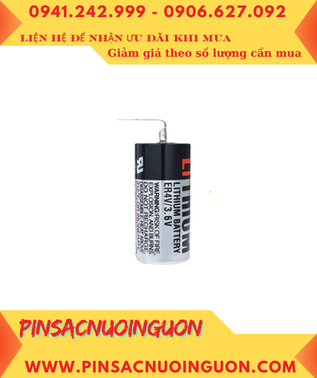 Pin Toshiba ER4V _Pin ER4V _Pin ER14335; Pin nuôi nguồn PLC Toshiba ER4V lithium 3.6v 2/3AA 1200mAh -Xuất xứ Nhật