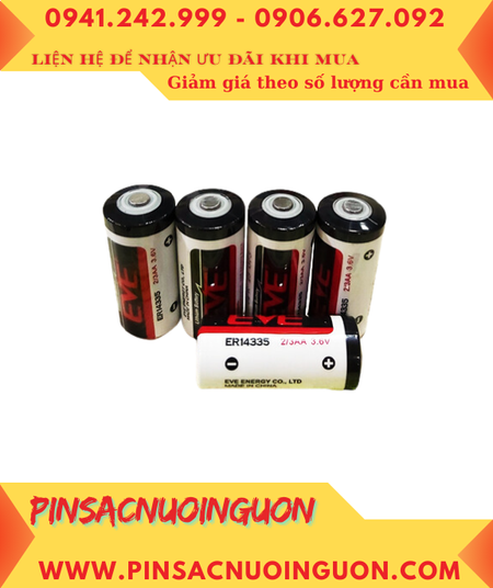 EVE ER14335; Pin nuôi nguồn EVE ER14335 lithium 3.6v 2/3AA 1650mAh chính hãng