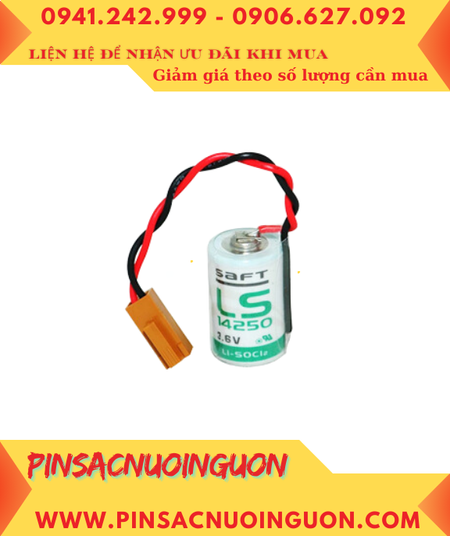 Pin Saft LS14250 _Pin LS14250; Pin nuôi nguồn PLC Saft LS14250 lithium 3.6v 1/2AA 1200mAh _Xuất xứ Pháp