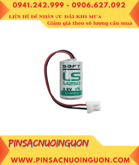 Pin Saft LS14250 _Pin LS14250; Pin nuôi nguồn PLC Saft LS14250 lithium 3.6v 1/2AA 1200mAh _Xuất xứ Pháp