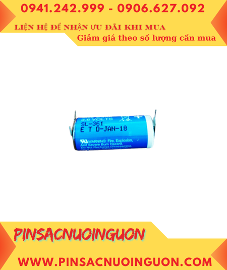 Sonnecell SL-361; Pin nuôi nguồn Sonnecell SL-361 lithium 3.6v 2/3AA (chân thép hàn) /Xuất xứ ĐỨC