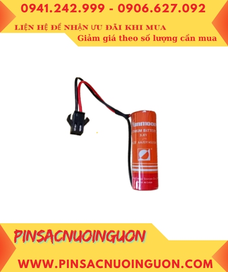 Sunmoon ER14505M; Pin nuôi nguồn Sunmoon ER14505M LI/SOCl₂ SPIRAL 3.6v AA 1800mAh chính hãng