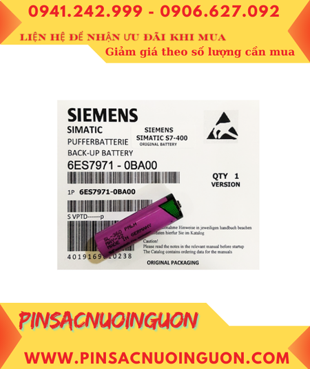 Siemens 6ES7971-0BA00, Pin nuôi nguồn Siemens 6ES7971-0BA00 lithium 3,6v AA 2400mAh chính hãng