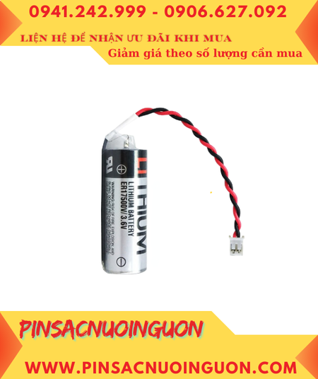 Toshiba ER17500V (Zắc trắng nhỏ); Pin nuôi nguồn PLC Toshiba ER17500V lithium 3.6v A 2700mAh _Xuất xứ Nhật