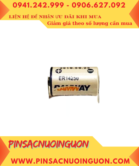 RAMWAY ER14250 (Chân thép); Pin nuôi nguồn RAMWAY ER14250 lithium 3.6v 1/2AA 1200mAh chính hãng