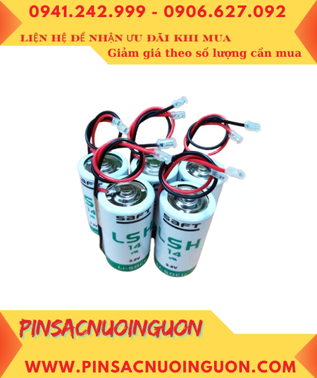 Pin Saft LSH14 (có dây Zắc cắm); Pin nuôi nguồn PLC Saft LSH14 lithium 3.6v C 5800mAh _Xuất xứ Pháp