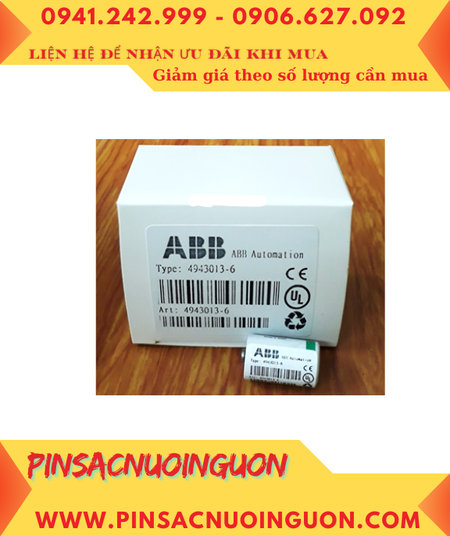 ABB 4943013-6; Pin nuôi nguồn ABB Robots ABB 4943013-6 lithium 3.6v 1200mAh /Xuất xứ PHÁP