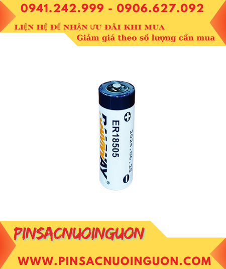 RAMWAY ER18505; Pin nuôi nguồn PLC RAMWAY ER18505 lithium 3.6v 4000mAh chính hãng