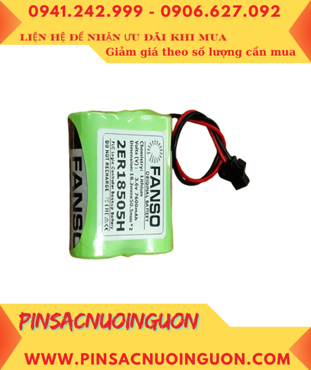 Fanso 2ER18505H (2 viên ghép bộ), Pin nuôi nguồn PLC Fanso 2ER18505H lithium 3.6v 8000mAh