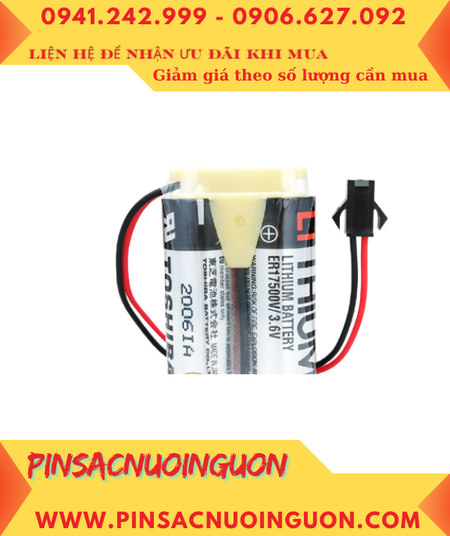 Toshiba 2ER17500V; Pin nuôi nguồn Toshiba 2ER17500V 3.6v 5400mAh (2 viên ghép đôi) _Xuất xứ Nhật
