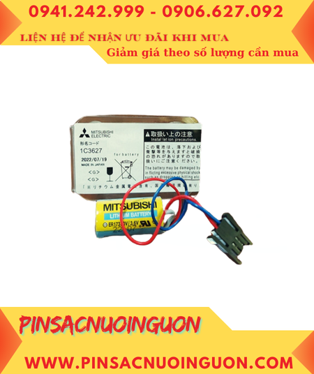 Mitsubishi ER17330V; Pin nuôi nguồn Mitsubishi ER17330V lithium 3.6v 2/3A 1700mAh chính hãng, Xuất xứ Nhật