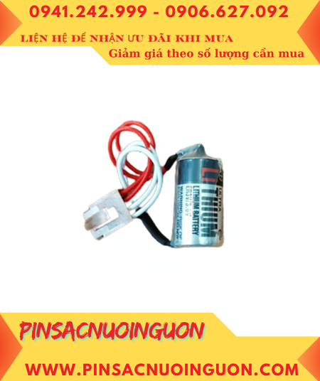 Toshiba ER3V (Zắc 4holes); Pin nuôi nguồn Toshiba ER3V lithium 3.6v 1/2AA 1000mAh /Xuất xứ Nhật