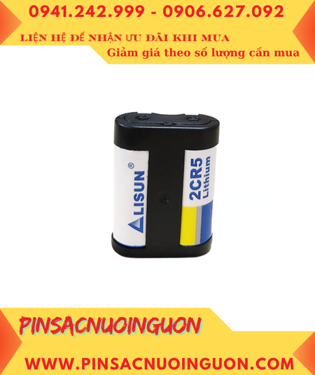 Lisun 2CR5, Pin Lisun 2CR5 Primary Lithium 6V 1500mAh chính hãng (34mmx45mmx17mm)