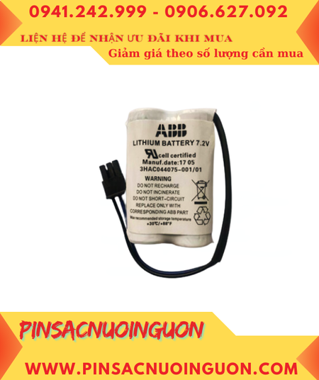 ABB 3HAC044168-001; Pin nuôi nguồn ABB 3HAC044168-001 lithium 7.2v 3600mAh chính hãng _Xuất xứ Pháp