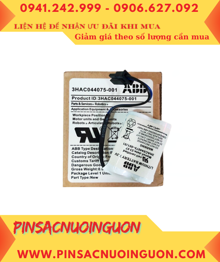 Pin ABB 3HAC044075-001; Pin nuôi nguồn ABB 3HAC044075-001 lithium 7.2v 3600mAh _Xuất xứ Pháp