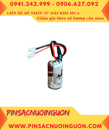 Sunmoon ER14250; Pin nuôi nguồn Sunmoon ER14250 lithium 3.6v 1/2AA 1200mAh (Loại có zắc CẮM)