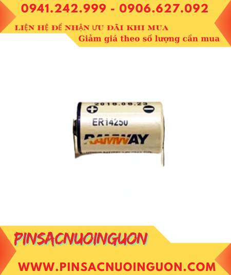 RAMWAY ER14250 (chân Thép); Pin nuôi nguồn RAMWAY ER14250 lithium 3.6v 1/2AA 1200mAh chính hãng