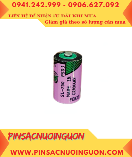 Tadiran SL-750; Pin nuôi nguồn PLC Tadiran SL-750 lithium 3.6v 1/2AA 1100mAh chính hãng _Xuất xứ Israel