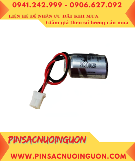 Sunmoon ER14250; Pin nuôi nguồn Sunmoon ER14250 lithium 3.6v 1/2AA 1200mAh (Loại có zắc CẮM)