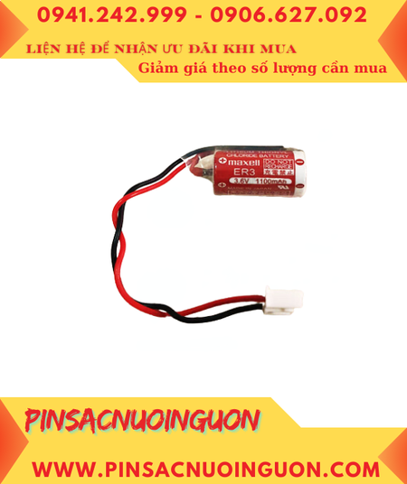 Pin Maxell ER3 _Pin ER3; Pin nuôi nguồn Maxell ER3 lithium 3.6v 1/2AA 1100mAh _Xuất xứ Nhật