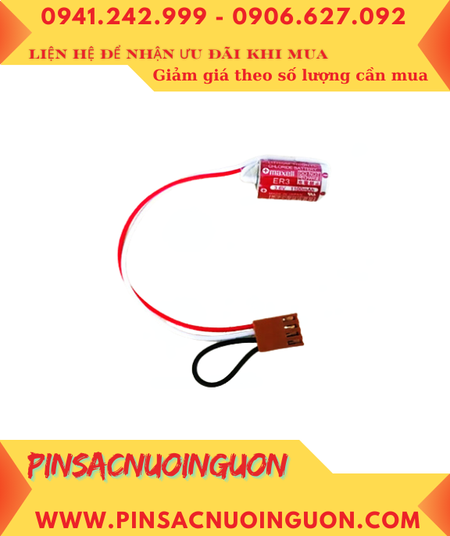 Pin Maxell ER3; Pin nuôi nguồn PLC Maxell ER3 lithium 3.6v 1/2AA 1100mAh _Xuất xứ Nhật