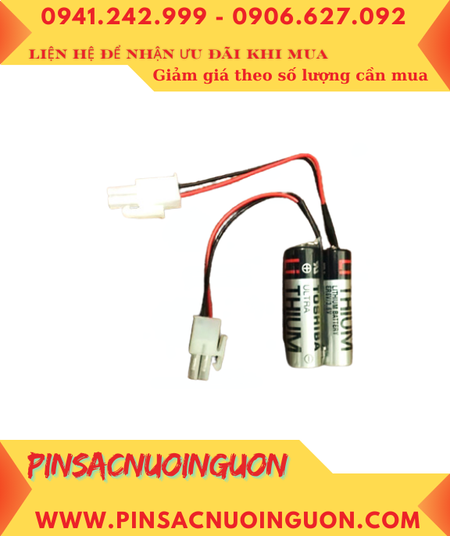 Toshiba ER6V (Zắc PLC); Pin nuôi nguồn PLC Toshiba ER6V lithium 3.6v AA 2000mAh, Xuất xứ Nhật