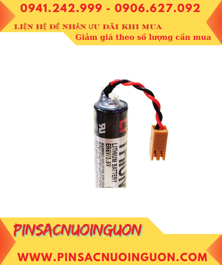 Toshiba ER6V (Zắc JEA), Pin nuôi nguồn PLC Toshiba ER6V lithium 3.6v AA 2000mAh, Xuất xứ NHẬT