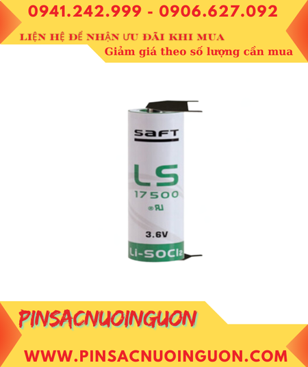 Pin Saft LS17500 _Pin LS17500; Pin nuôi nguồn PLC Saft LS17500 lithium 3.6v A 3600mAh _Xuất xứ Pháp
