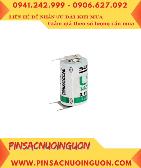 Pin LS14250 _Pin Saft LS14250; Pin nuôi nguồn Saft LS14250 lithium 3.6v 1/2AA 1200mAh _Xuất xứ Pháp