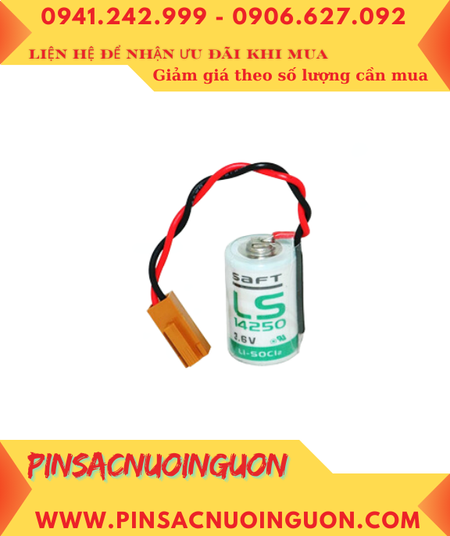 LS14250 1/2AA 1200mAh 3.6v ; Pin Saft LS14250 nuôi nguồn Mitsubishi PLC NP1PS NP8P-BT _Xuất xứ Pháp