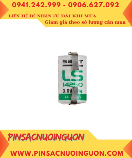 Pin LS14250 _Pin Saft LS14250; Pin nuôi nguồn Saft LS14250 lithium 3.6v 1/2AA 1200mAh _Xuất xứ Pháp