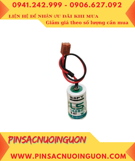 Pin LS14250 _Pin Saft LS14250; Pin nuôi nguồn PLC Saft LS14250 3.6v 1/2AA 1200mAh _Made in France