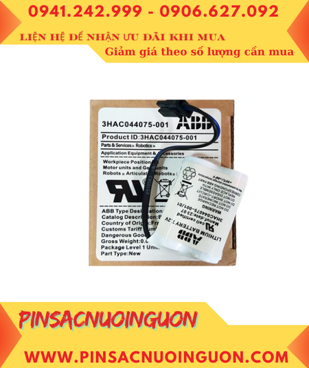 Pin ABB 3HAC044075-001; Pin nuôi nguồn ABB 3HAC044075-001 lithium 7.2v 3600mAh _Xuất xứ Pháp