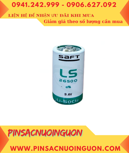 Pin Saft LS26500 _Pin LS26500; Pin nuôi nguồn PLC Saft LS26500 lithium 3.6v C 7700mAh _Xuất xứ Pháp