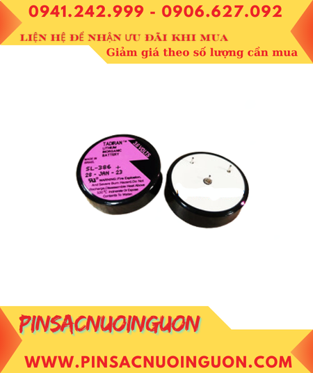 Pin Tadiran SL-386; Pin nuôi nguồn Tadiran SL-386 Lithium 3.6V 1/6D 1000mAh _Xuất xứ Israel
