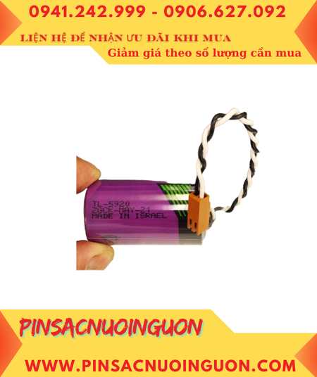Tadiran TL-5920 (có sẳn Dây zắc cắm), Pin nuôi nguồn PLC Tadiran TL-5920 lithium 3.6v 8500mAh