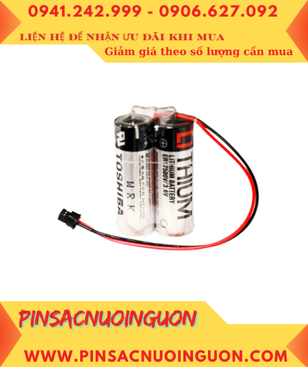 Toshiba 2ER17500V; Pin nuôi nguồn Toshiba 2ER17500V 3.6v 5400mAh (2 viên ghép đôi) _Xuất xứ Nhật