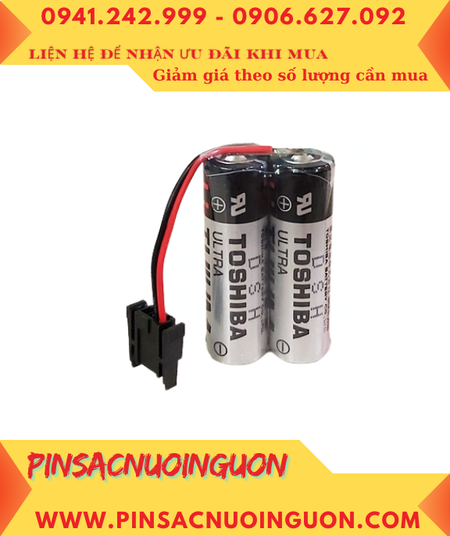 Toshiba 2ER17500V; Pin nuôi nguồn Toshiba ER17500V 3.6v 5400mAh (2 viên ghép đôi) _Xuất xứ Nhật