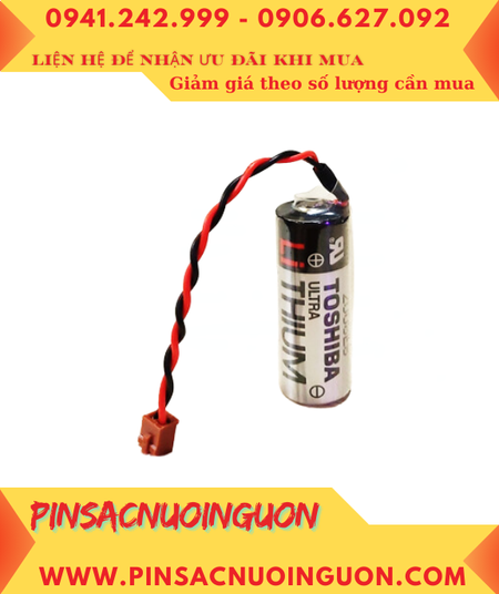 Toshiba ER17500V; Pin nuôi nguồn PLC Toshiba ER17500V lithium 3.6v A 2700mAh (ZẮC nâu)_Xuất xứ Nhật