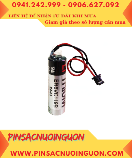 Pin ER6VC119B; Pin nuôi nguồn Mitsubishi ER6VC119B lithium 3.6v AA 2000mAh, Xuất xứ Nhật