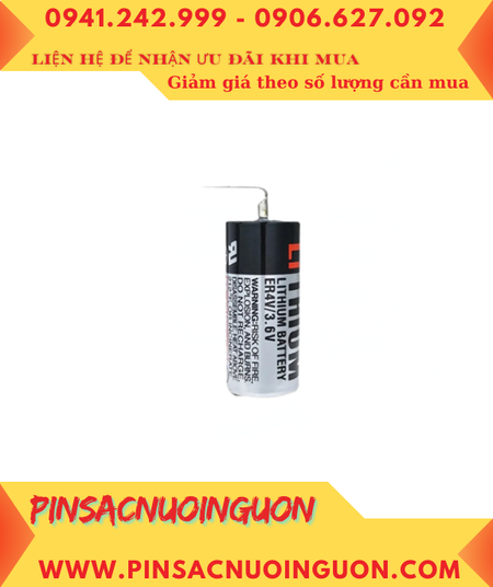 Toshiba ER4V; Pin nuôi nguồn PLC Toshiba ER4V lithium 3.6v 2/3AA 1200mAh chính hãng _Xuất xứ Nhật