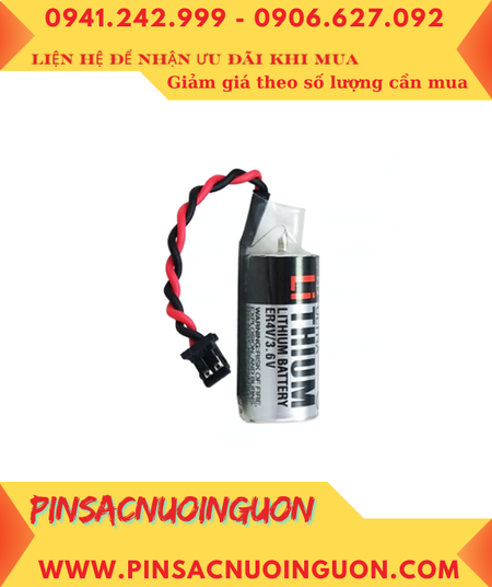 Toshiba ER4V; Pin nuôi nguồn PLC Toshiba ER4V lithium 3.6v 2/3AA 1200mAh chính hãng _Xuất xứ Nhật
