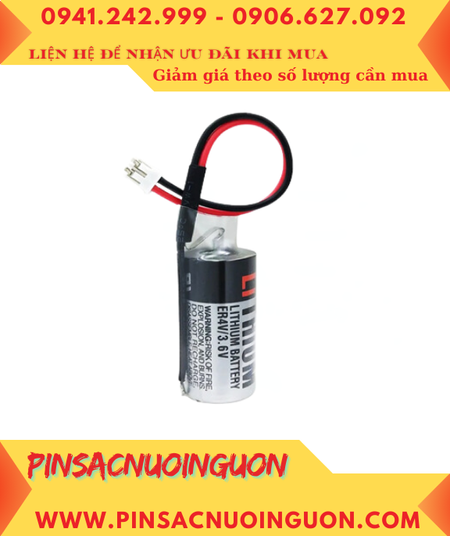 Toshiba ER4V (Zắc PH2.0); Pin nuôi nguồn PLC Toshiba ER4V lithium 3.6v 1200mAh chính hãng, Xuất xứ Nhật
